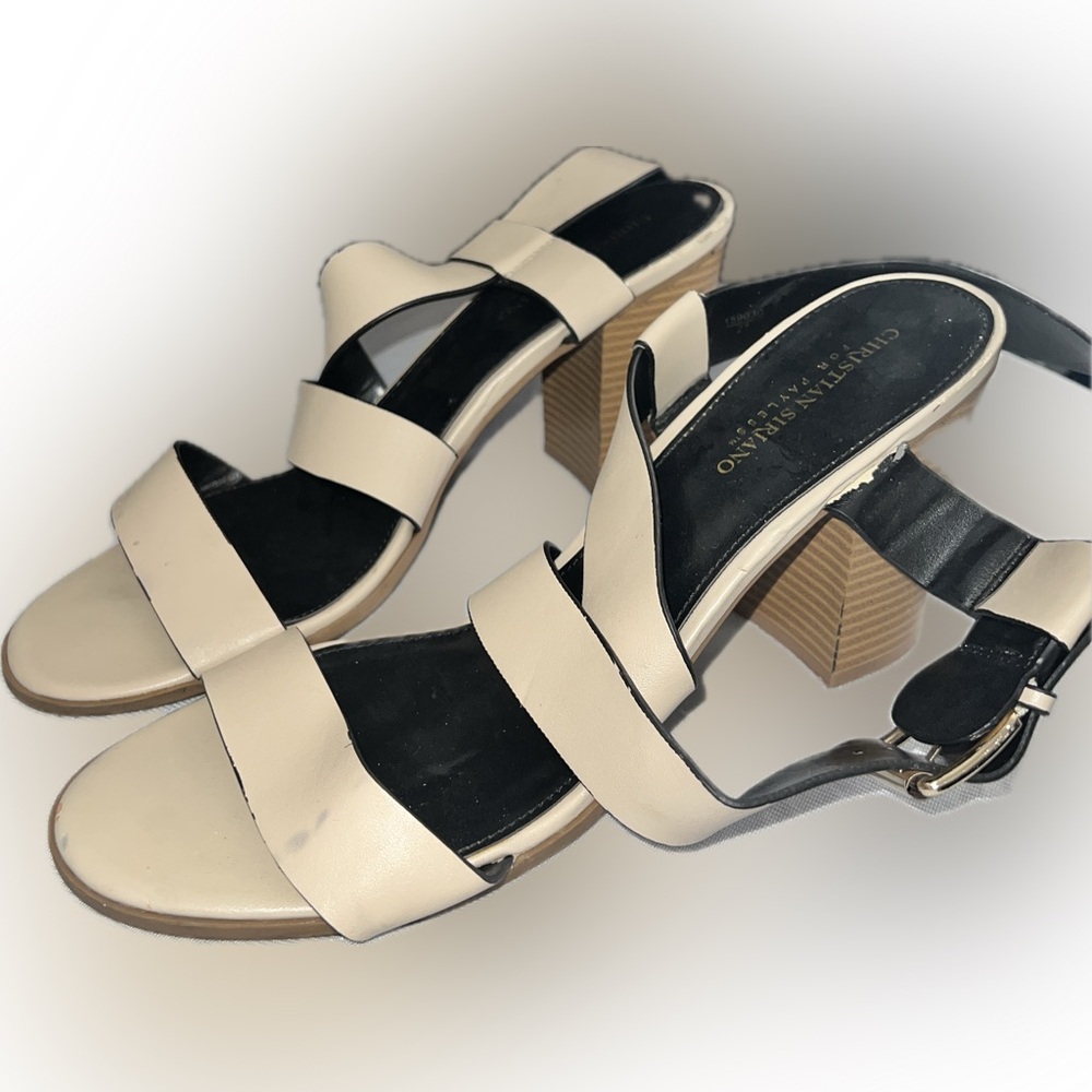 Christian Siriano Beige Strappy Sandals - Picture 2 of 7